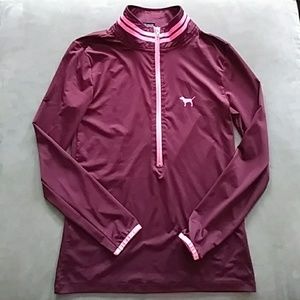 Long sleeved PINK quarter zip tech